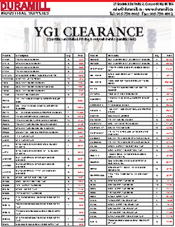 YG-1 CLEARANCE